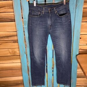 Levi’s 514 straight jeans size 31x30 stretchy fabric red tab lightly faded